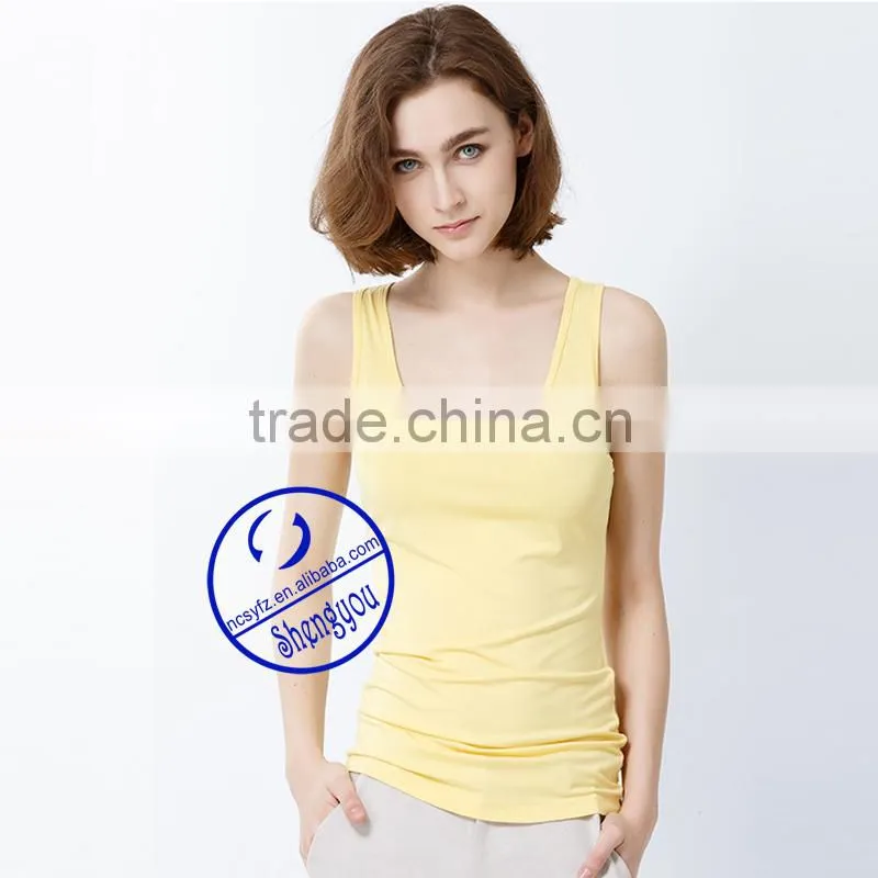 custom modal cotton plain womens tank top