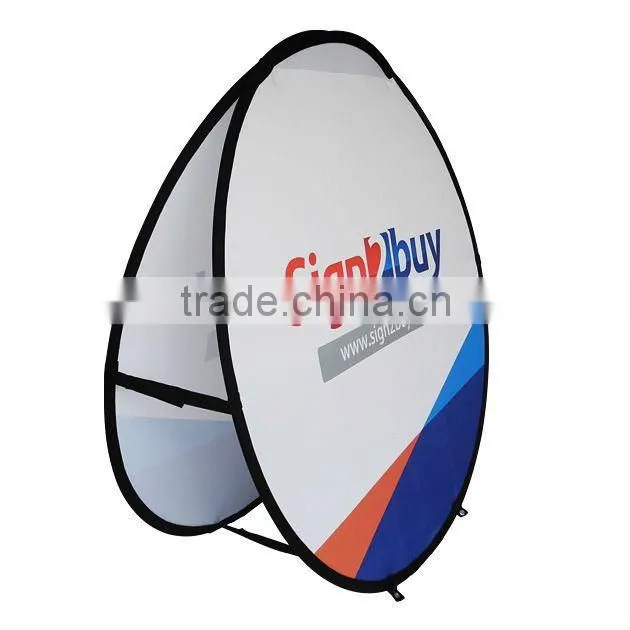 Fabric A-Frame Banner has 2.5' Diameter Round Design, Popup Banners