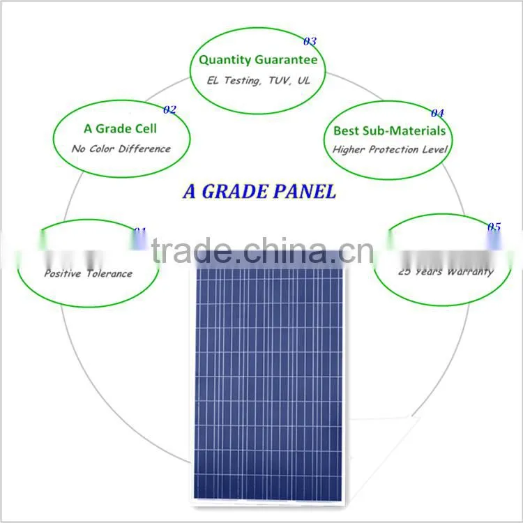 Risun 250W poly solar panel with TUV CE CEC ISO full certifications