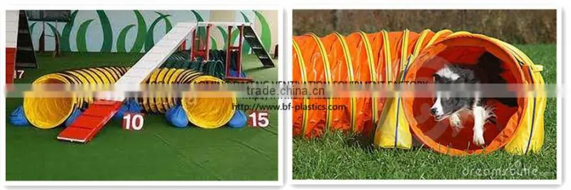 Colorful 24inch Rainbow PVC Coated Dog Agility Tunnels