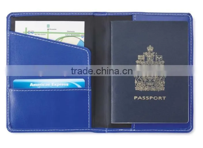 Wholesale leather passport holder with card slot