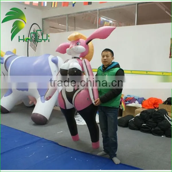 Soft PVC0.4 Lovely Inflatable Rabbit / Bunny Girl / Inflatable Bunny