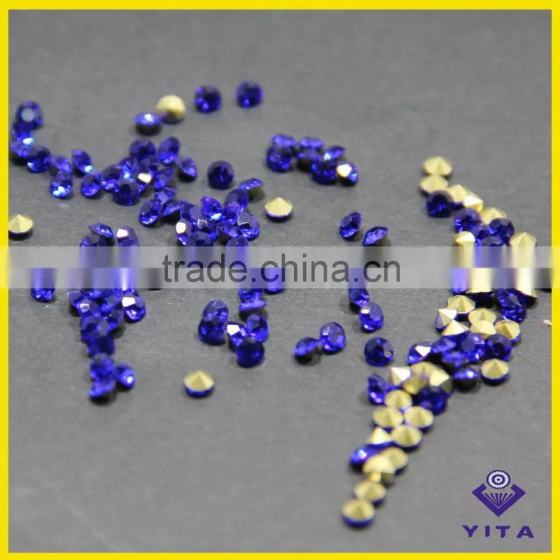 China wholesale SS12 white glass stone point back chaton