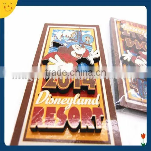 Colorful cute Mickey 3D wooden fridge magnet