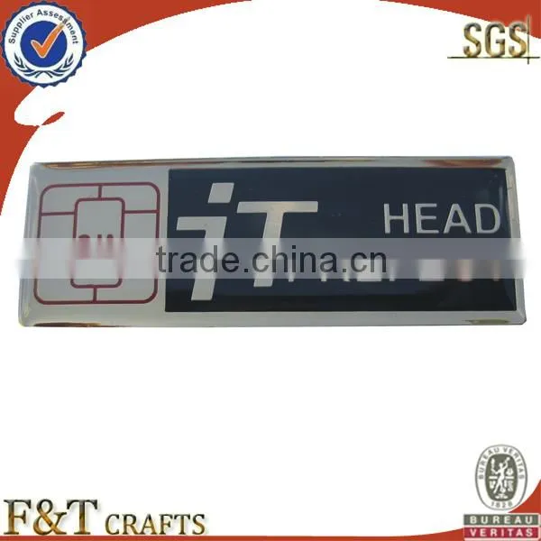 custom plated engraved printable metal nameplate