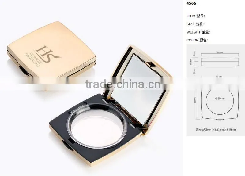 empty square compact powder case