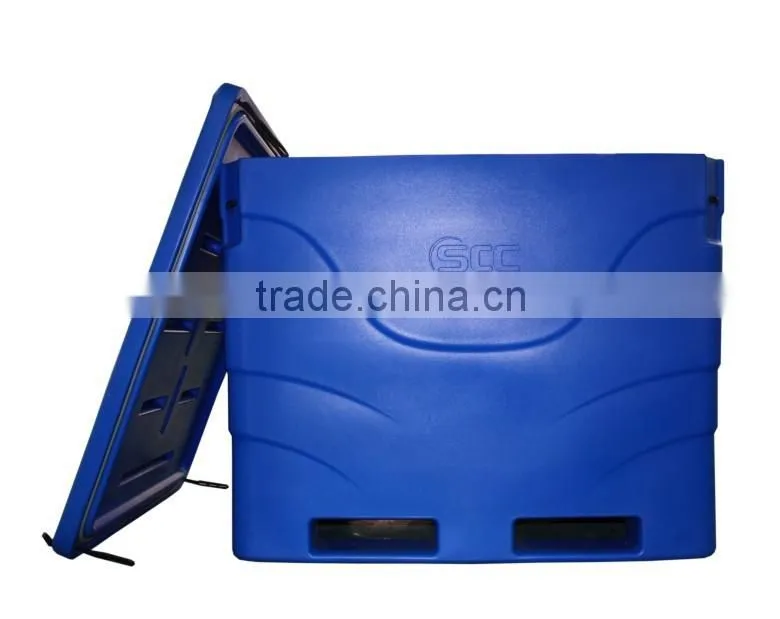 temperature adjustable fish container freezer fish storage bin PE and PU fish box