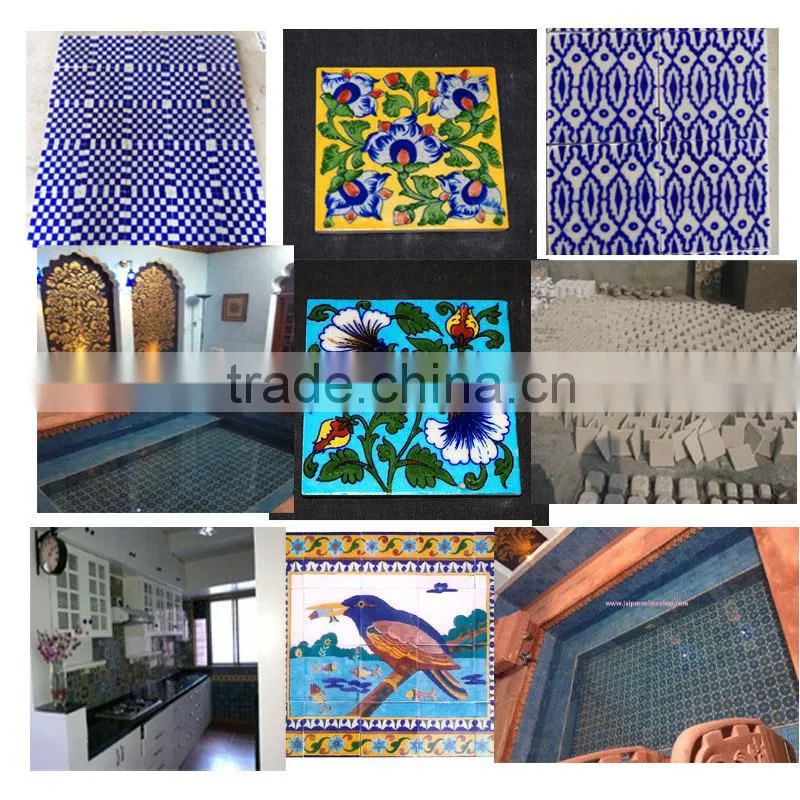 Amazingly Crafted Handmade Blue Pottery Tiles