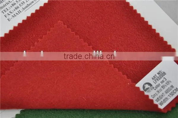 Hot sell high quality wool nylon blend woolen green fleece fabric for coats