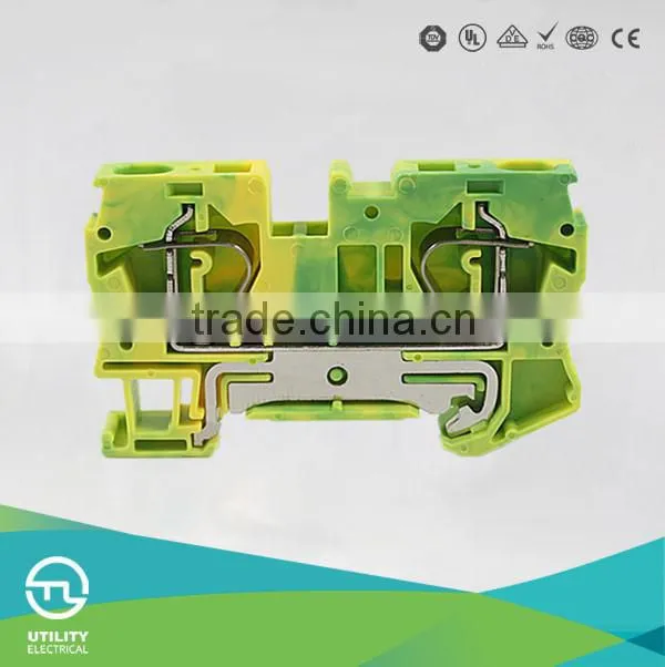 UTL GROUNDING TYPE ELECTRIC TERMINAL BLOCKSW WITH COLOR YELLOW/GREEN