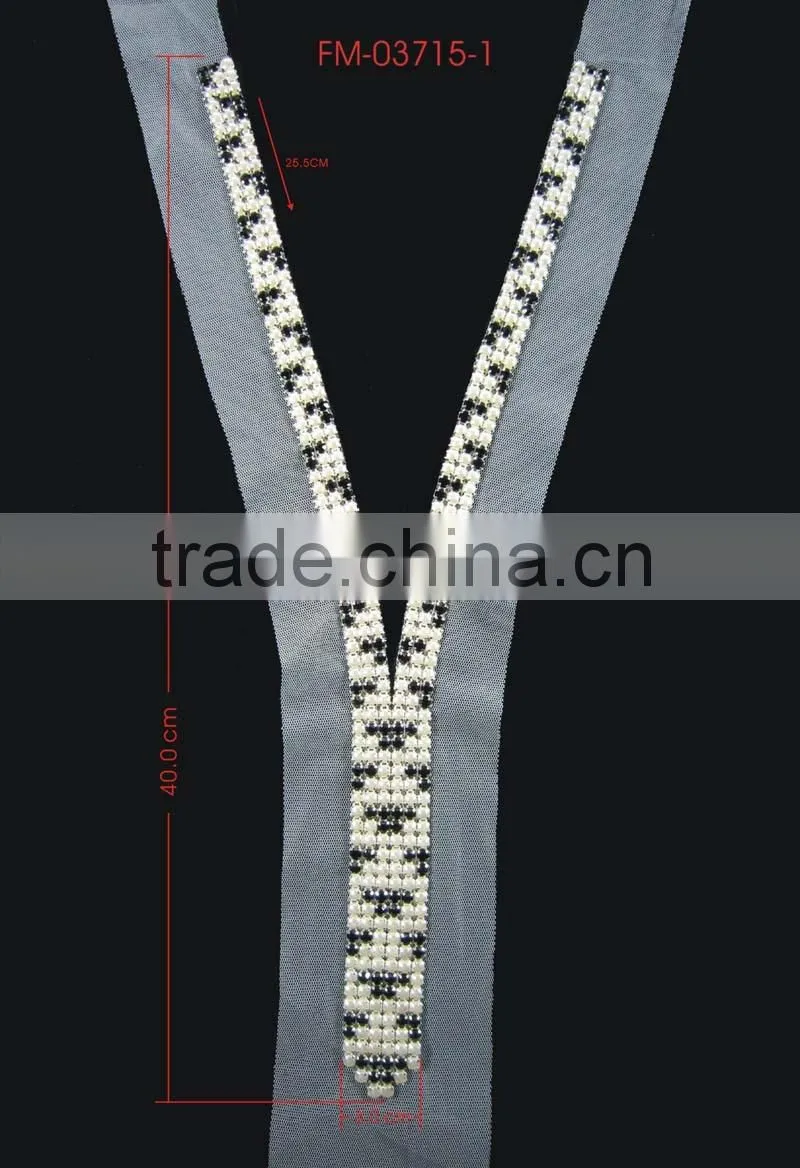 5MM Pearl Bead Octangle Collar Beaded Neckline Garment Accessories