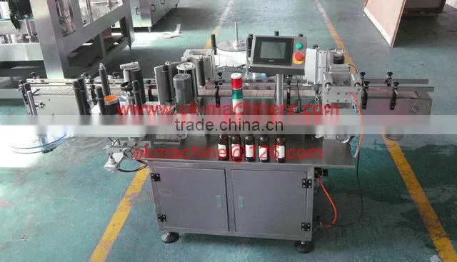 OK280 glass bottles wine adhesive labels sticking machine