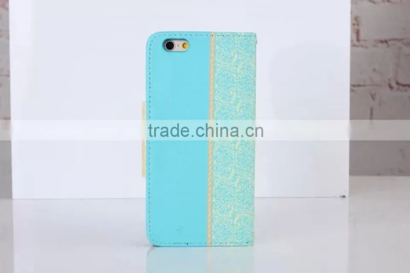 Nice Design Lace Bowknot Wallet Leather Cases For iPhone 5