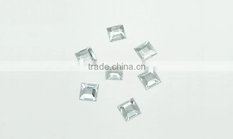 WC4 square xilion flat back acrylic jewels rhinestones DIY fashion decoration, craft jewelry fitting garment bags