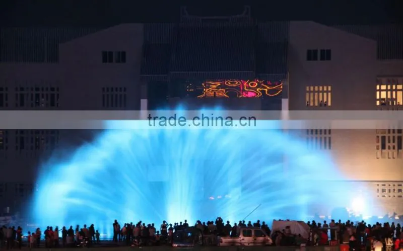 Round Shape Water Screen Projection With Laser Show System For Large Lake