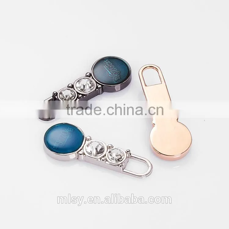 Hot sale fashion zipper puller bag accessory Brightness B1-80027