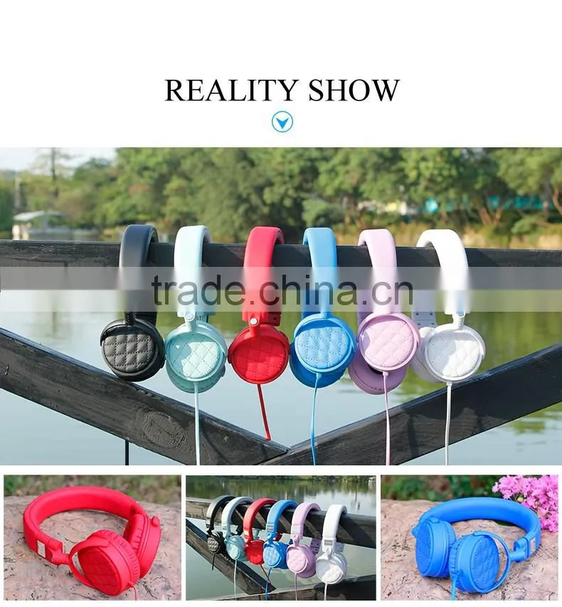2016 New stereo fashion style headphone with mic