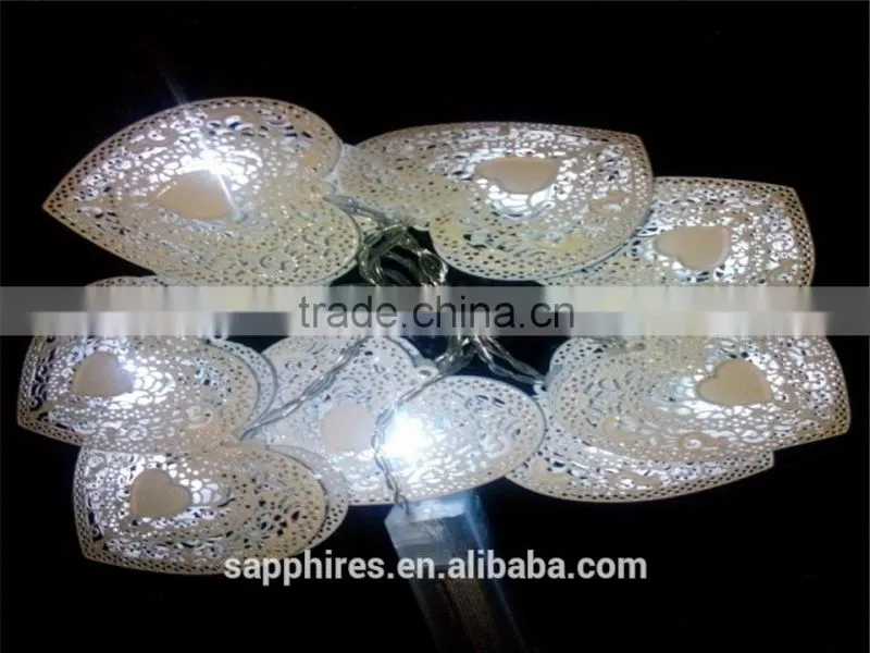 10L led battery heart shaped christmas light