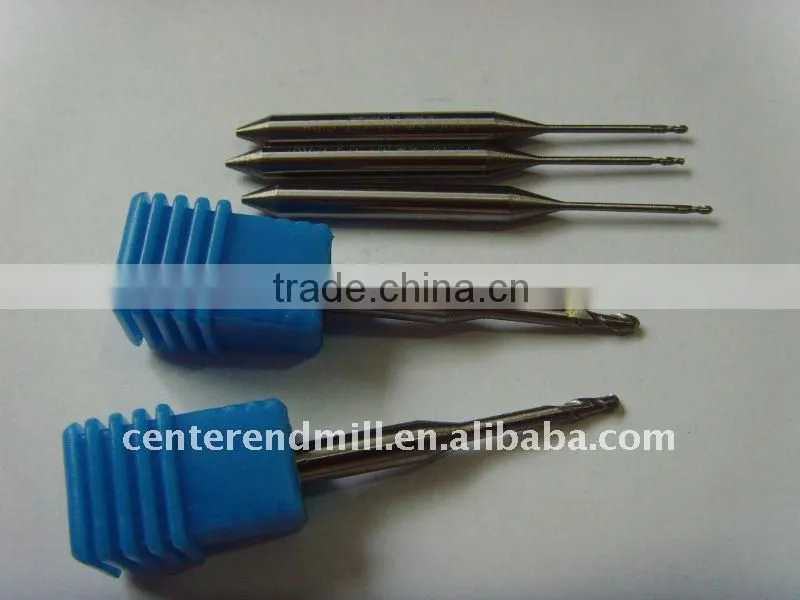 Tungsten carbide long neck short flute end mill