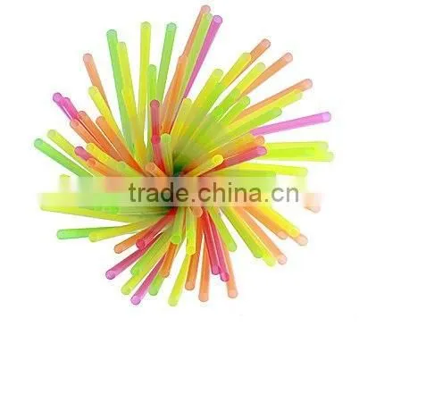 disposable solid crazy folding art plastic drinking straw