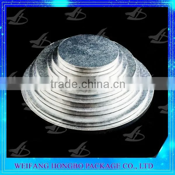 silver round 1/4 thick cake board