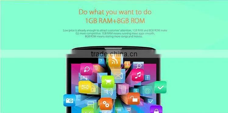 Original elephone G2 MT6732M 1GB+8GB Andriod5.0 Bluetooth 4.0 2.5G/5G WIFI