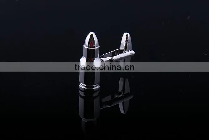 High Polish Bullet Shape Cufflink For Men