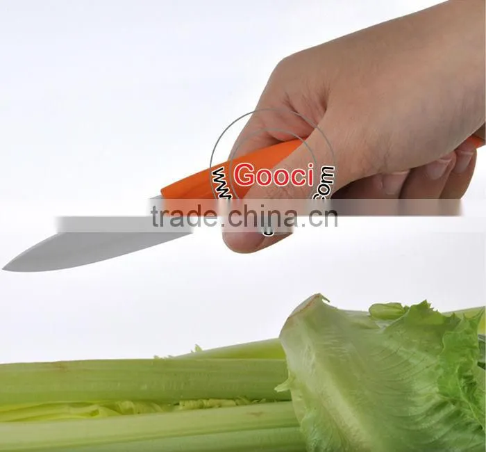 In green handle Ceramic Knife Cutlery Chef Knives White Blade Size 3" 4" 5" 6" 7"