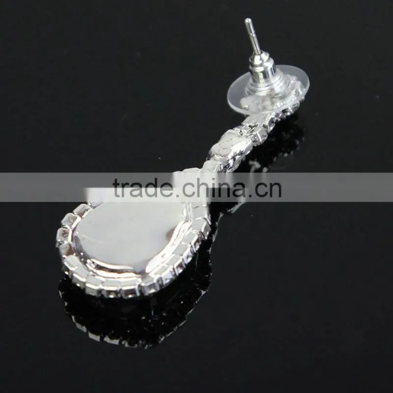 Big diamond Best seller bling long hanging earring with crystals J064724F00