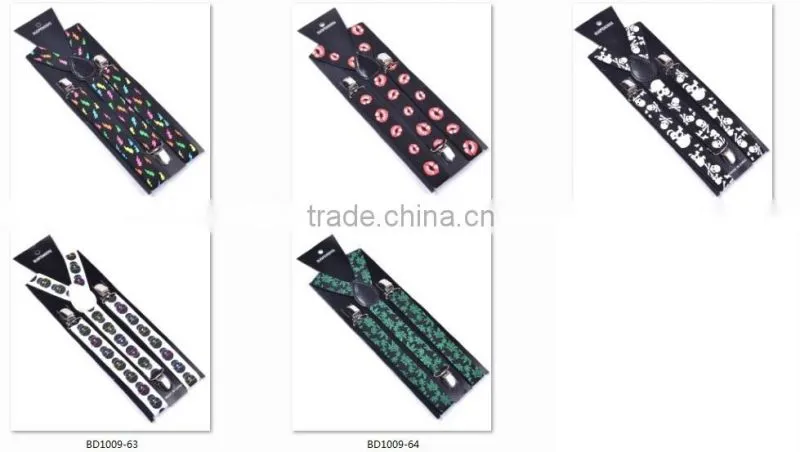 New Unisex Fashion Flame Braces Suspenders for Pants Adults