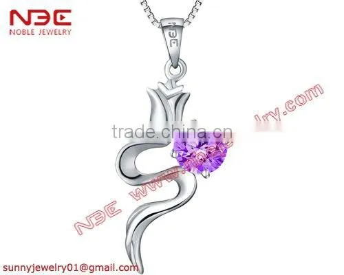 Noble pure silver necklace