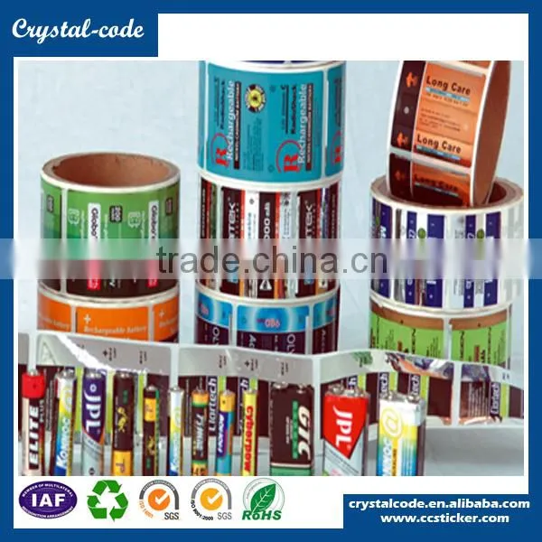 2015 high quality black battery sticker label