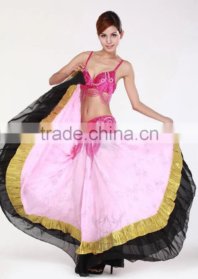 Black & Yellow Belly Dance Gypsy Skirt (QC1294)