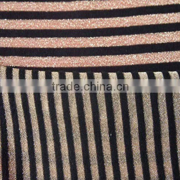 T/C Lurex Rib Knitted Textile Fabric