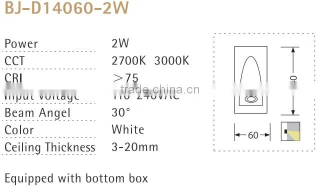Reasonable Price 2w corner wall lamp