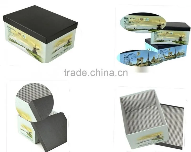 ELEGANT EUROPEAN CONSTRUCTURE PRINTING CARDBOARD SQUARE BIG PAPER GIFT BOX