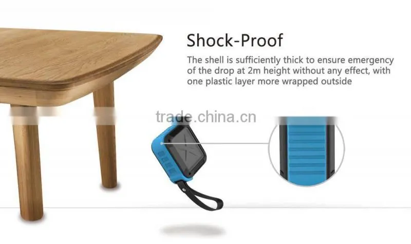 New Design Bluetooth Vibration Speaker Alarm Clock With Shockproof Dustproof Waterproof