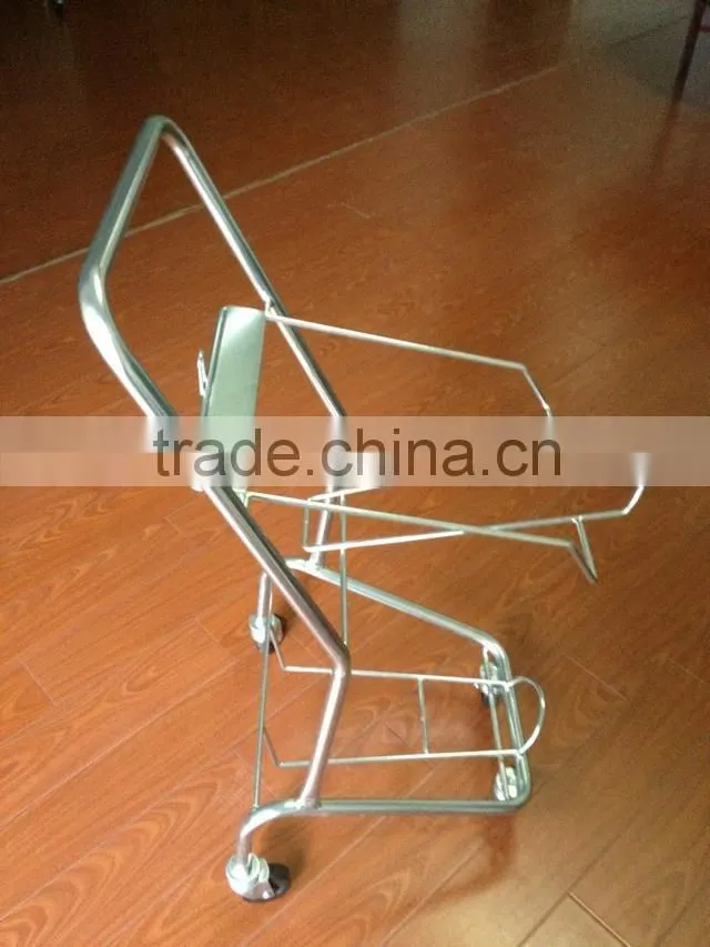 High Quality Supermarket Basket Holder For Wire Double Layers Basket Holder