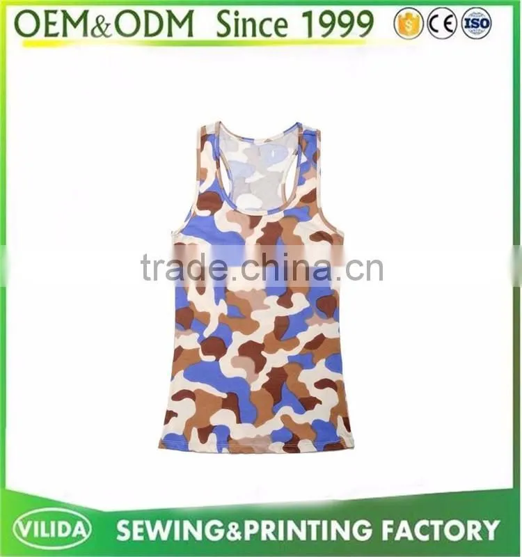 Manufacturer Custom Camo Tank Top,Man Tank Top,Workout Tank Top for Sale