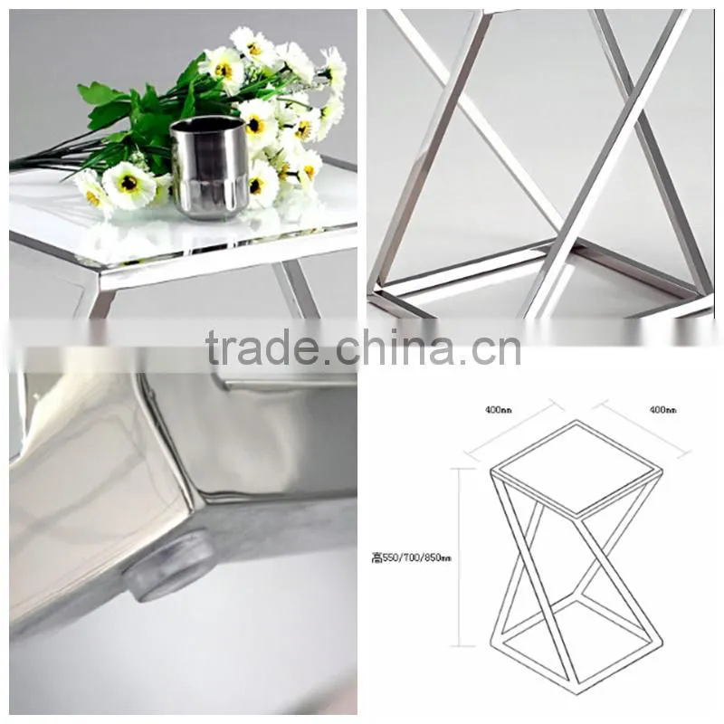 Foshan factory modern stainless steel furniture