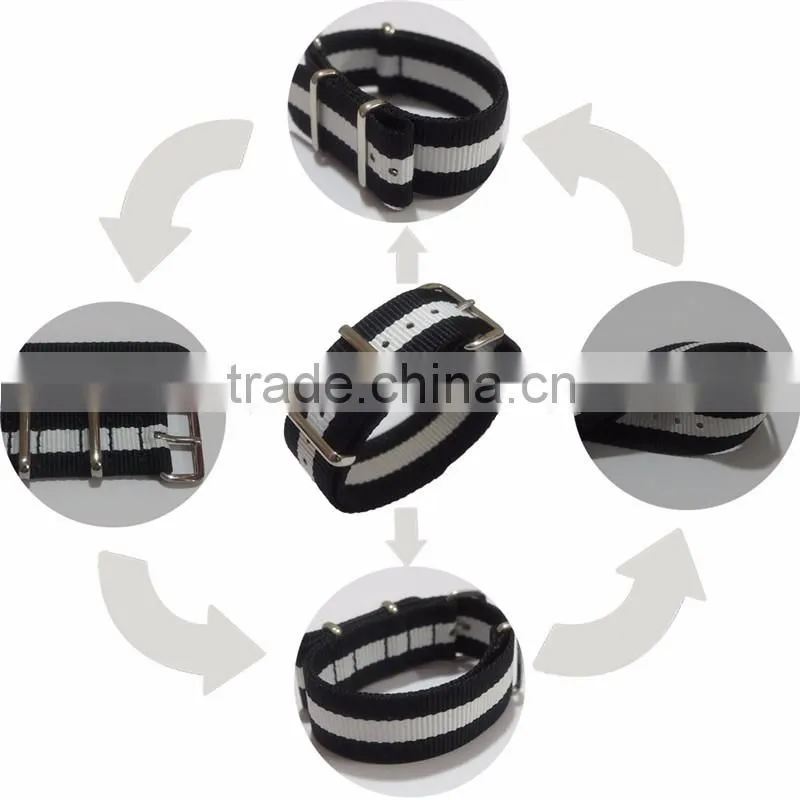 Free Sample Adjustable Nato Nylon Watch Strap 20mm
