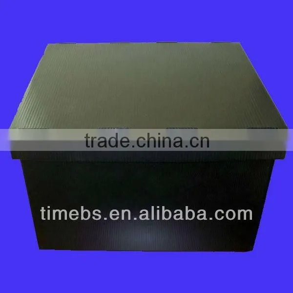 Collapsible esd corrugated plastic bin
