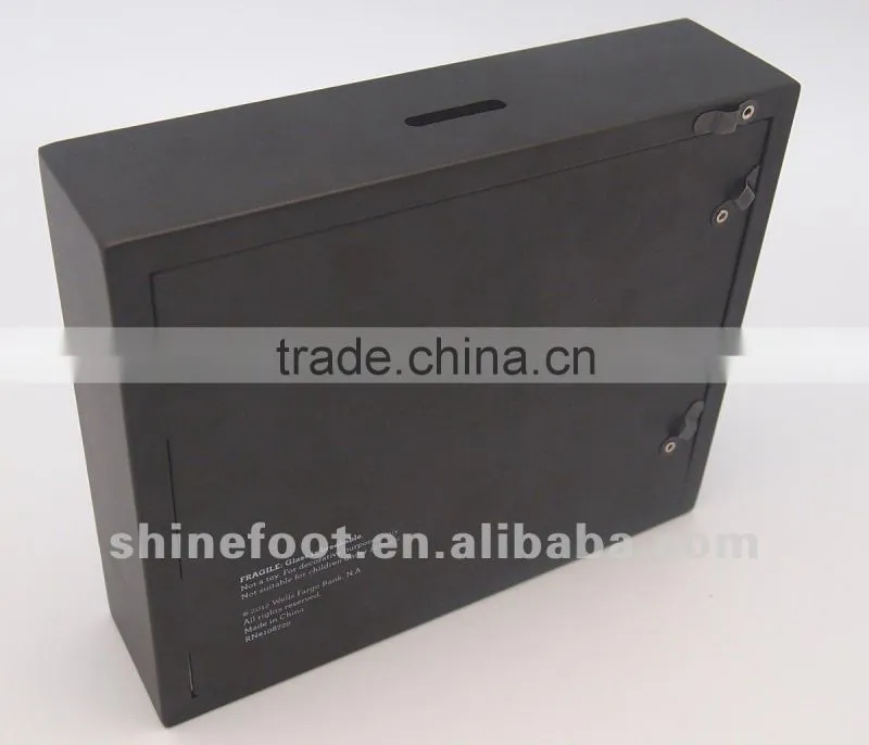 8" metal picture frame with coin bank T-FB01-1 (m02)