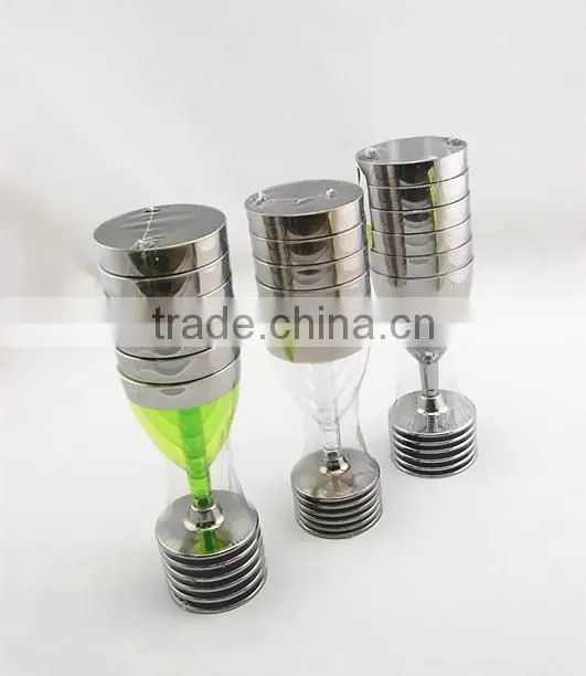 6OZ Disposable Plastic Silver Wine Cup