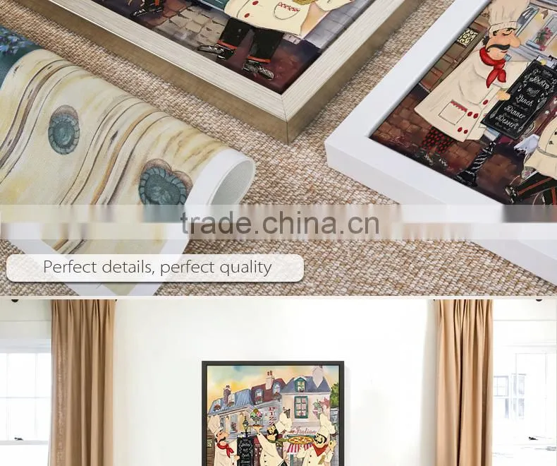 Funny fat cook painting canvas,canvas printing for fat cook