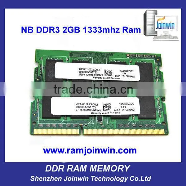 Computer spare parts laptop 128mb*8 ram ddr3 2gb
