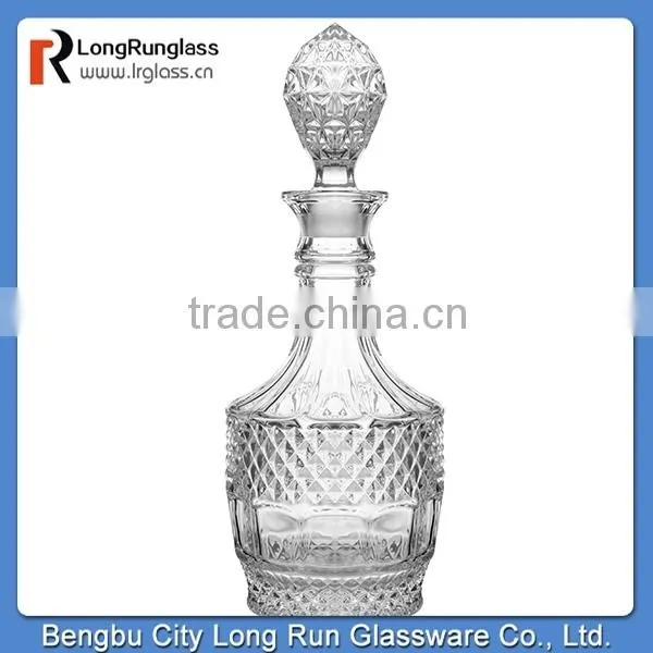 manufacturer traditional carved crystal decanter with stoppor
