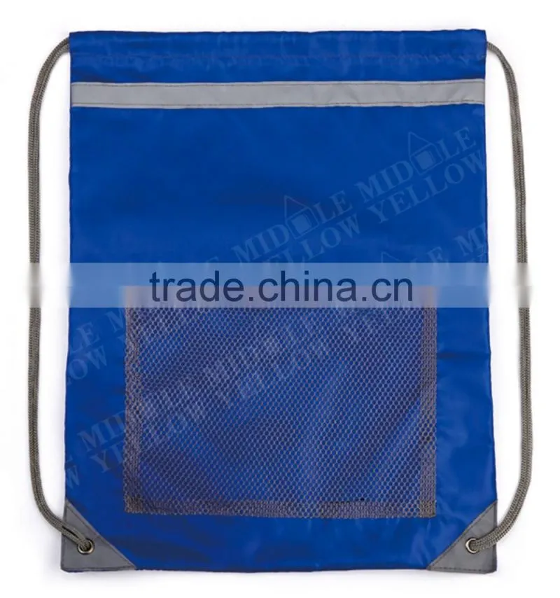 2016 factory wholesale cheap promotional nylon sport mesh drawstring backpack bag