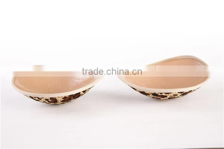 Latest design strapless sexy leopard cloth silicone bra