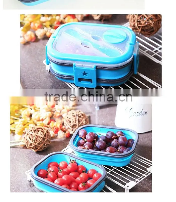 NEW 2016 2 Layer Rectangle Lunch Box Container Eco-friendly kid Lunchbox
